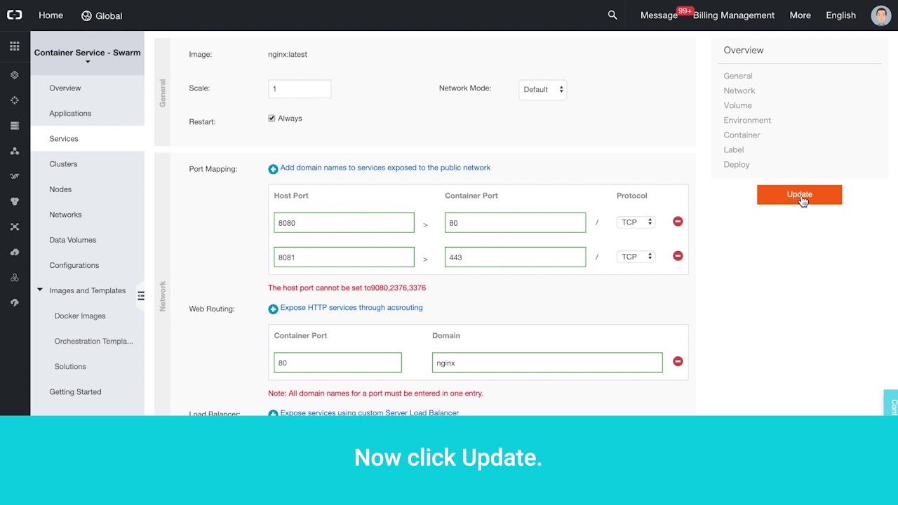 How-to | Create a Container Service Application on Docker Swarm