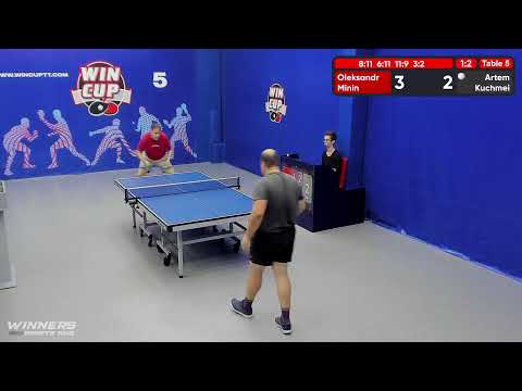 22:00  Минин Александр 1-3 Кучмей Артем  стол 5  ЮГ-6  05.07.22