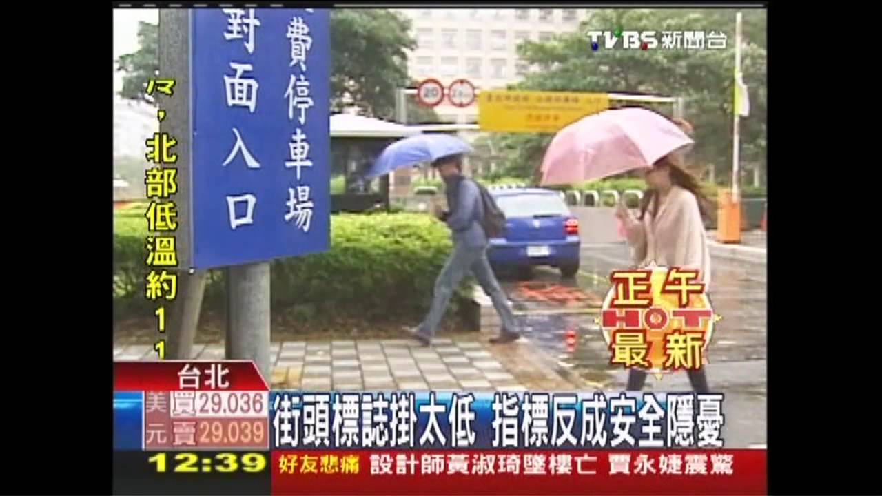 街頭標誌掛太低　指標反成安全隱憂