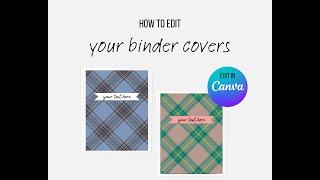 How to Edit Your Preppy Plaid Binder Covers
