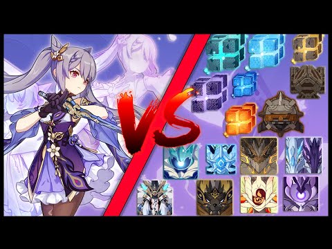 Main DPS Keqing Against All World Bosses - Genshin Impact
