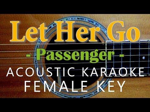 Let Her Go - Passenger [Acoustic Karaoke | Female Key]