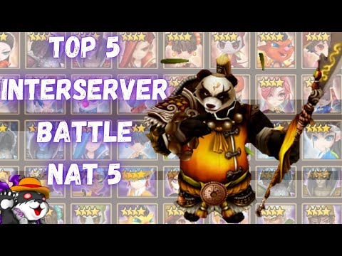 Top 5 Interserver Battle Offense Nat 5 | Summoners War