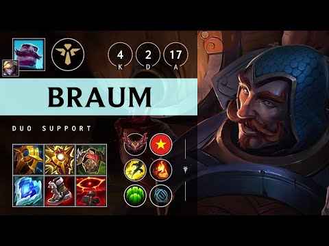 Braum Support vs Lux: Killing spree - VN Grandmaster Patch 14.24