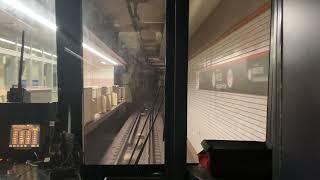 【3023/2/21】福岡市地下鉄 空港線 JR303系 博多 → 福岡空港 後方展望 【FHD】