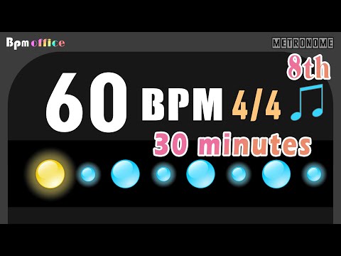 60BPM Metronome │ 4/4 │ 8th │ Wood │ 30min