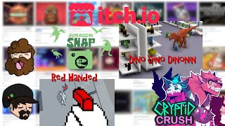 Itchio Games Part 2 - Red Handed, Dino Dino Dinonin, Jurassic Snap and Cryptid Crush
