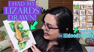 I HAD MY LIZARDS DRAWN BY AN ARTIST! | featuring @lildoodlediary