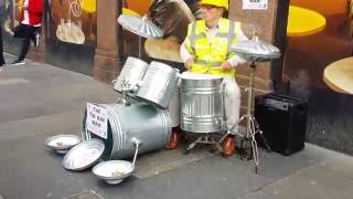 The Tin Bin Man - Busker on Argyle Street