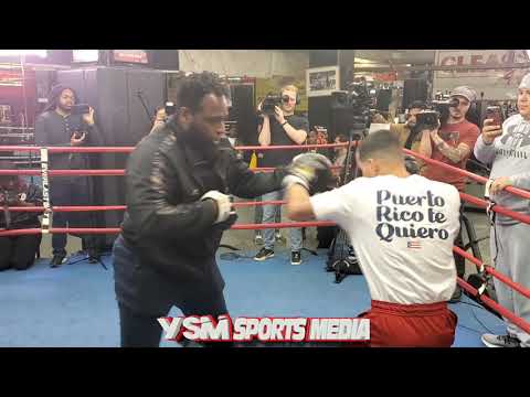 Emmanuel Rodriguez hits the pads with BAD INTENTIONS ahead if his bout against Gary Antonio Russell