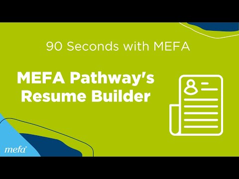 MEFA Pathway’s Resume Builder