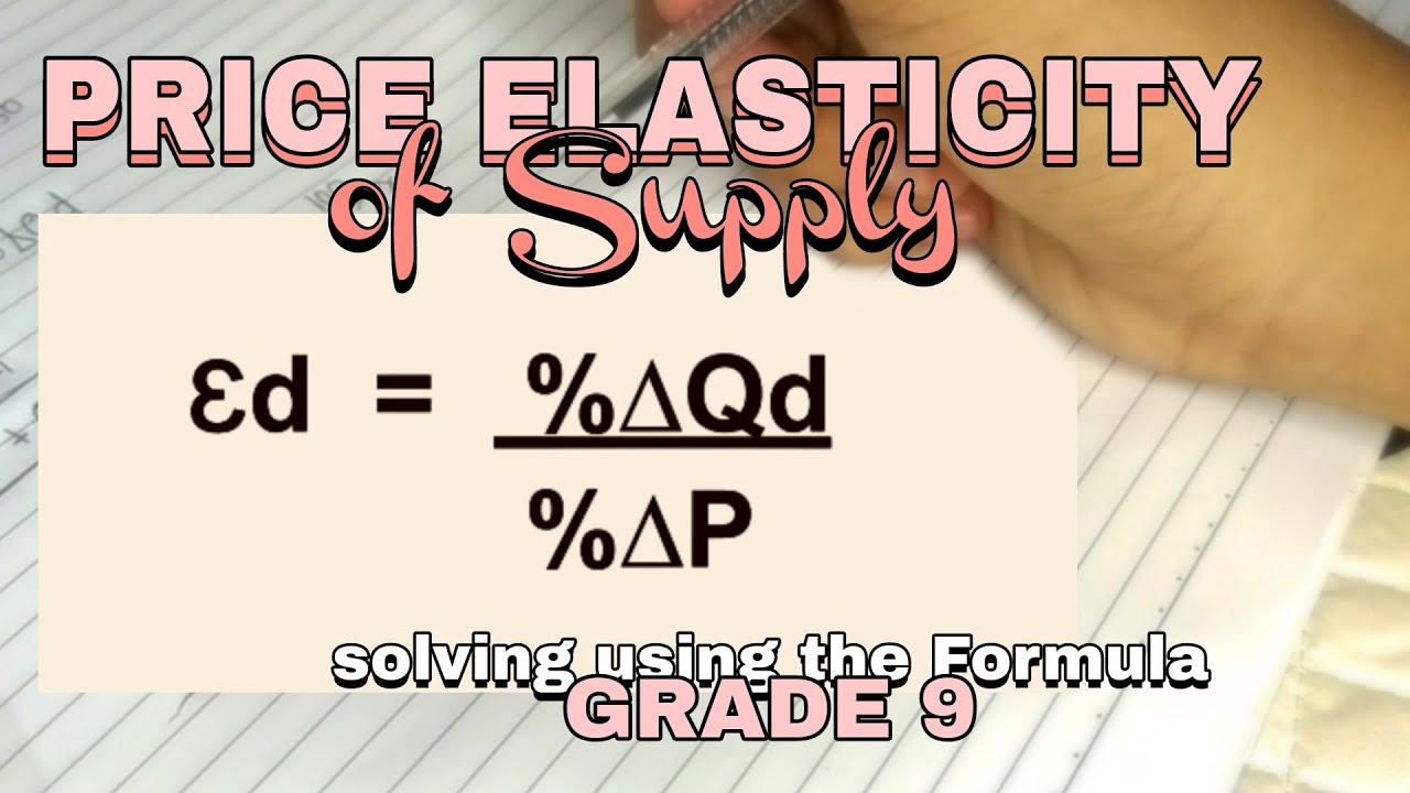 Price Elasticity of Supply Solving using the Formula | Grade 9 AP | TAGALOG