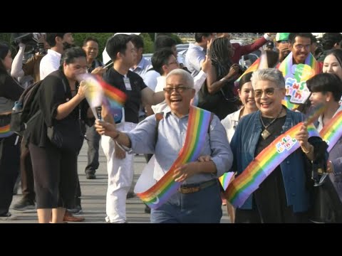 Video Thumbnail: Thailand's LGBTQ community celebrates marriage equality bill | AFP