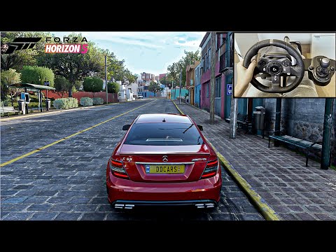 Forza Horizon 5 - Mercedes Benz C63 AMG | City Drive (Steering Wheel) Gameplay
