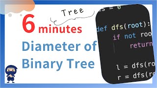 YouTube video 'Diameter of Binary Tree - LeetCode #543 - Python, JavaScript, Java, C++'