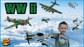 Sky Wings World War II Die Cast Planes Son and Dad Unboxing and Play 2