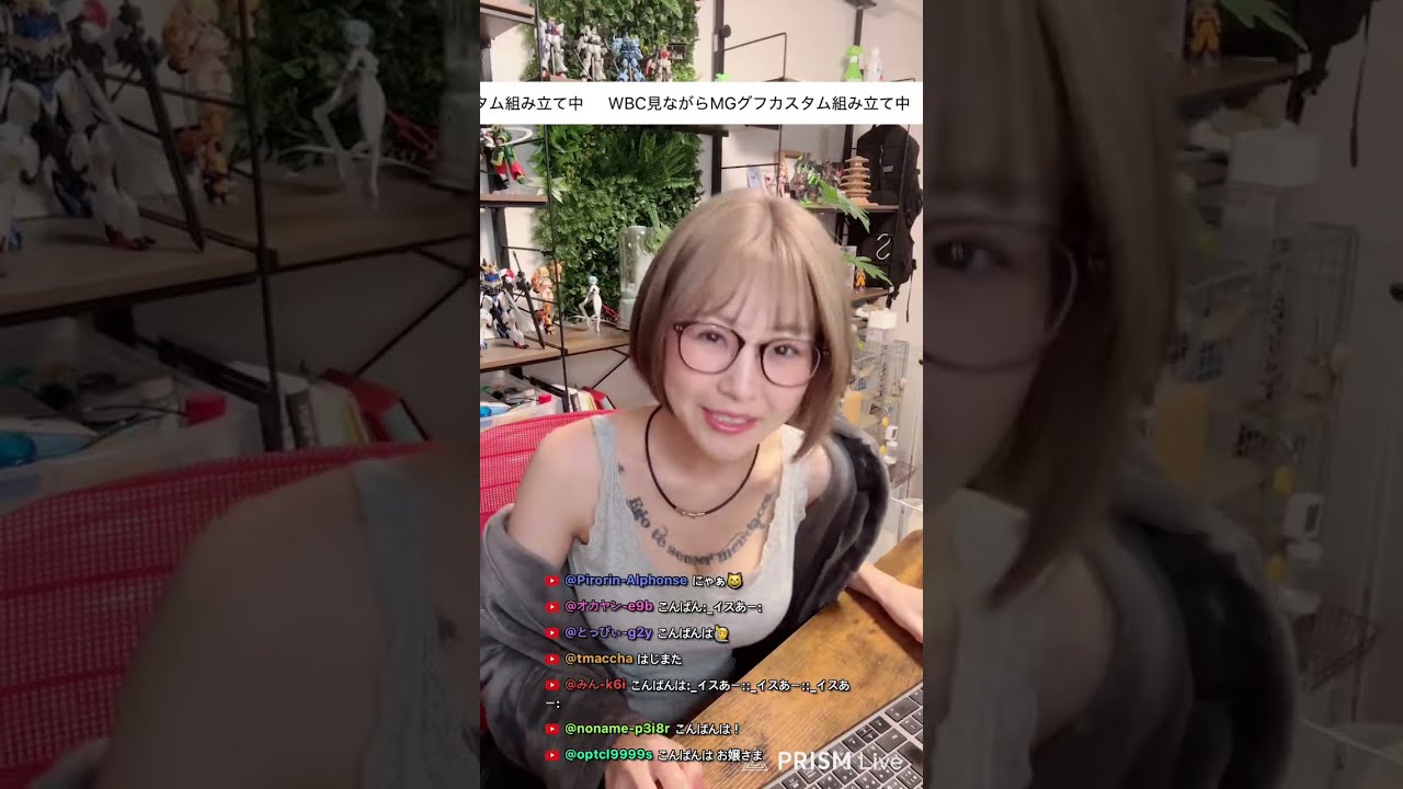 WBC見ながらMGグフカスタム組み立て配信