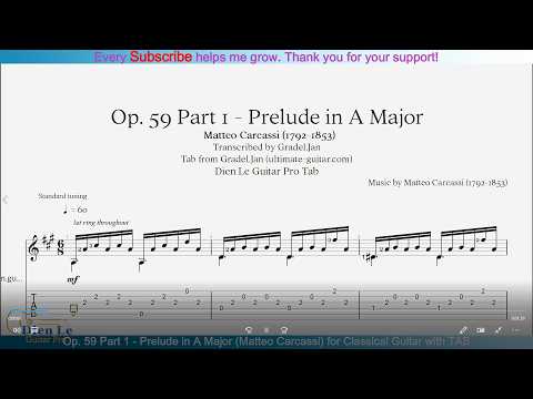 Opus 59 Part 1 - Prelude In A Major - Matteo Carcassi