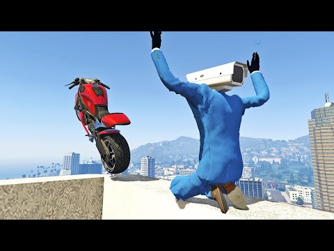 GTA 5 CAMERAMAN Funny Fails, Jumps, Ragdolls, Falling SKIBIDI TVMAN SPEAKERMAN