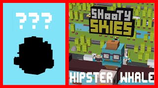 SHOOTY SKIES Secret Character HIPSTER WHALE UNLOCK | Crossy Road Cameo Appearance! | iOS