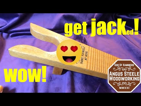 Satisfying Boot Jack Build - ASMR Woodworking Project, Free Plans