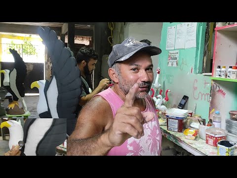 248-PINTANDO A AGUIA.... DICAS DE FORMAS E ACABAMENTO #artesanato #pintura #aguia #cimento #art