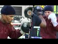 GERVONTA DAVIS MITT WORK TRAINING FOR LEO SANTA CRUZ (ONE WEEK FROM FIGHT!)