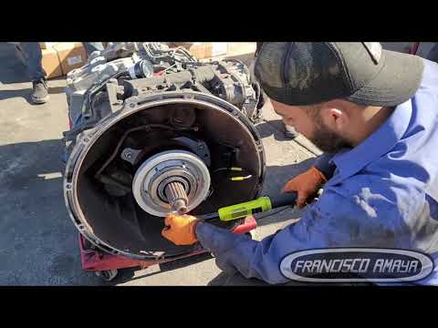 DT12 automatic transmission CPCA clutch actuator replacement freightliner cascadia