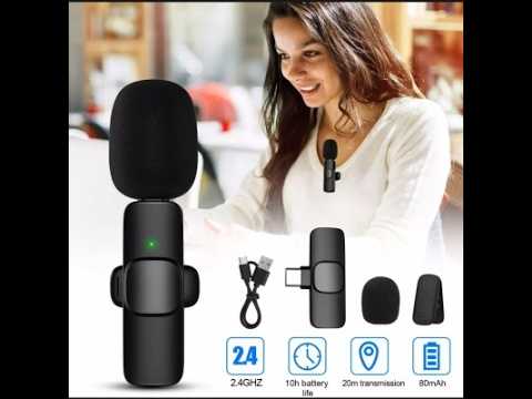 Wireless K9 Microphone Portable Audio Video Recording Mic Mobile C type 3600