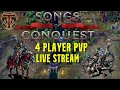 Songs Of Conquest 4 PLAYER PVP GAME All Perspectives SHOWN