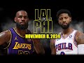 Los Angeles Lakers Vs Philadelphia 76ers Full Game Highlights November 8 2024 2024 25 NBA Season