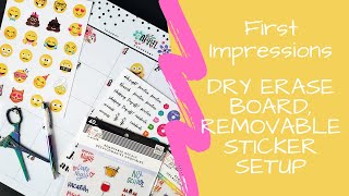 Dry Erase Board Setup | Removable Stickers | The Happy Planner