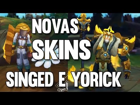 NOVAS SKINS SINGED APICULTOR E YORICK ARCO CELESTE - PBE NEWS