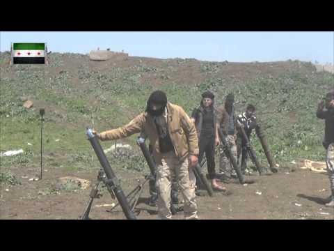 استهداف عصابات داعش المتحصنة في قرية عين ذكر بقذائف الهاون من قبل لواء الخليفة عمر