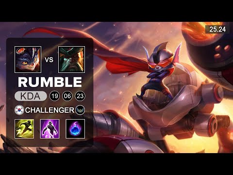 Rumble vs GangPlank Top - KR Challenger - Patch 25.24 Season 15