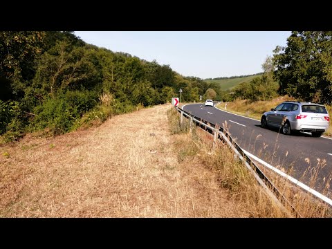 Die Vorbereitung des bau des neuen Radweg von Randersacker nach Theilheim gegenüber der Landstraße