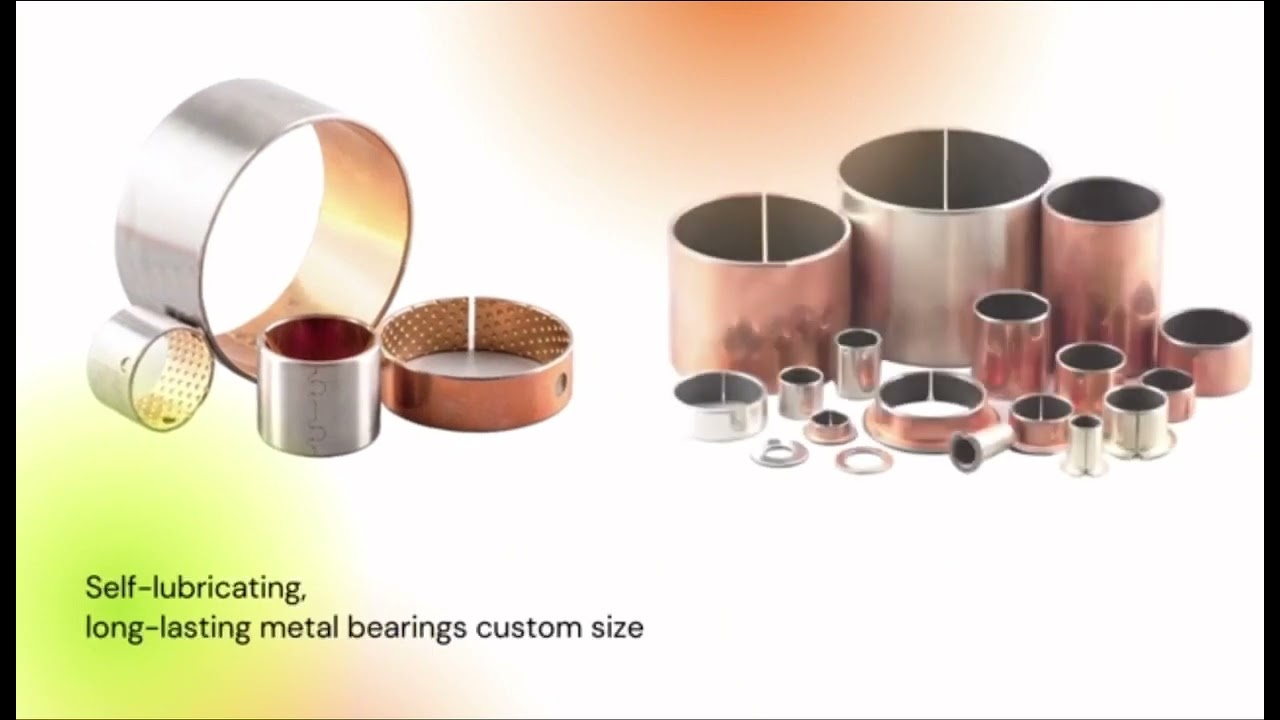 Self-lubricating bushing bearing tested intensively for coefficients of wear and friction.