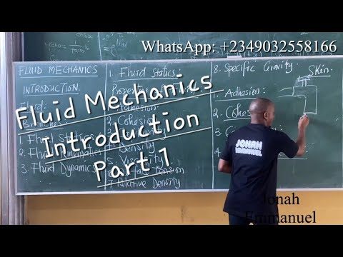 Fluid Mechanics Introduction Part 1: Definition, Branches, Properties, Basic Formulas and Units.