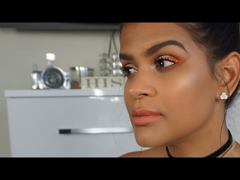 No  FaKe Lashes| Perfect Orange Liner  Summer Look