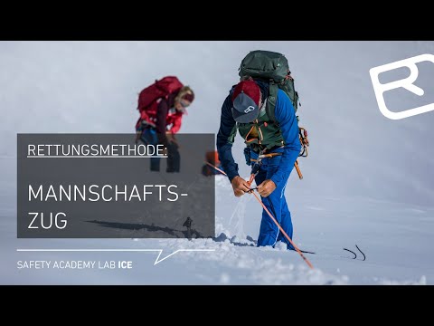 Teamwork: Crevasse rescue in large rope teams on glaciers - Tutorial (16/18) | LAB ICE