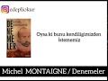 Bence dostluk dediğin / Michel MONTAIGNE