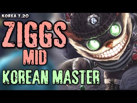 Korean Master plays Ziggs mid v Ryze matchup - Korean SoloQ P 7.20