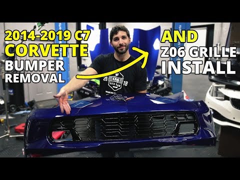 2014 - 2019 C7 Corvette Stingray Bumper Removal - How to Install Z06 Grille