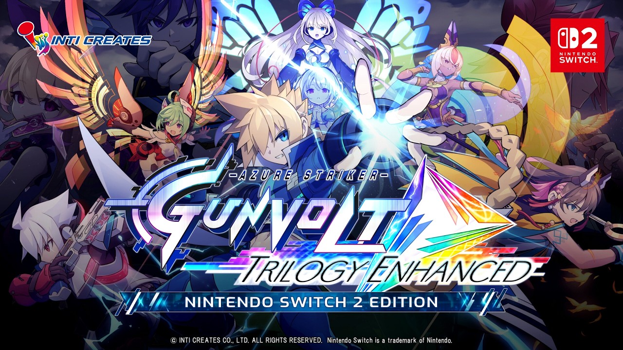Official YouTube thumbnail showing Copen in Gunvolt Chronicles Luminous Avenger iX 3