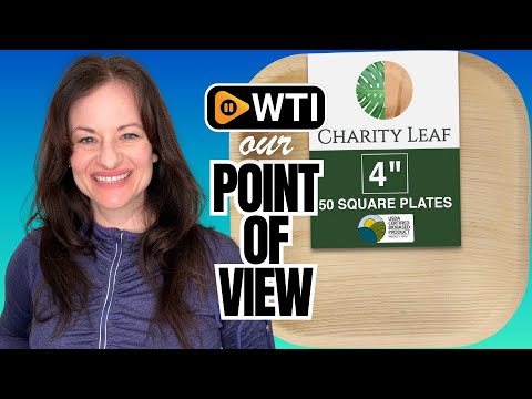 Disposable Palm Leaf 4"" Square Plates (50 pieces) Bamboo Like Serving Platters - WTI product video review