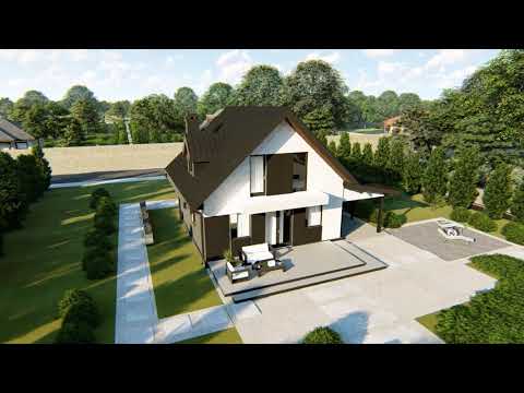 Z1 DWL - Gotowy projekt domu z poddaszem użytkowym we współczesnym stylu do 100 m2