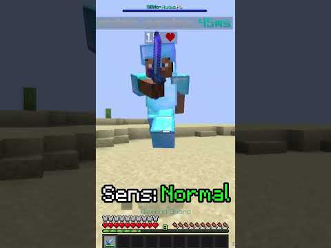 WYSOKA vs NISKA Czułość w MInecraft PvP 1.16 #shorts