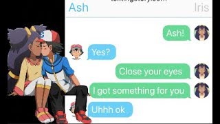 Pokémon Group Chat | ASH AND IRIS FIRST KISS!