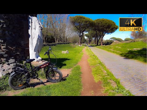 Appia Antica | biking anlogside the old Appian Way [4K]