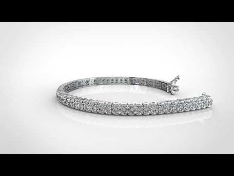 3/4 Cttw Natural Diamond Tennis Bracelet Set in 925 Sterling Silver by Fifth and Fine